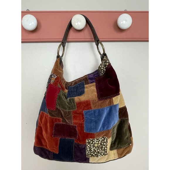 Lucky Patchwork Handbag Boho Whimsigoth Steam Punk Purse Hobo - Picture 1 of 7